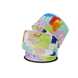 Splash of Color Retro Mid Century d. stevens 2 1/2" x 10 yds Wire Edge Ribbon